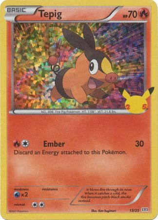 Tepig 13/25 Promo holo 25TH ANNIVERSARY MC DONALD'S