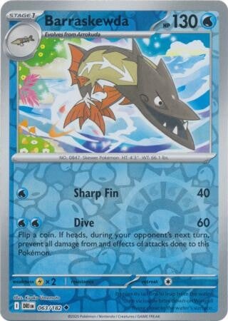 Barraskewda 063/182 Reverse Holo Destined Rivals