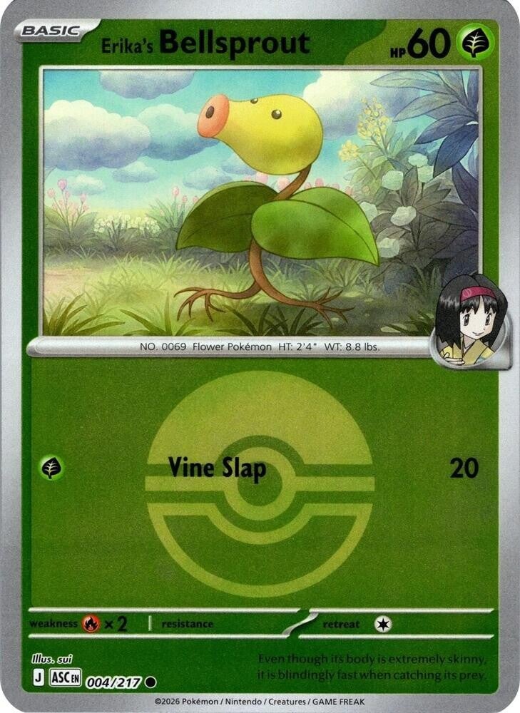 Erika's Bellsprout 004/217 Reverse Holo Poke Ball Ascended Heroes