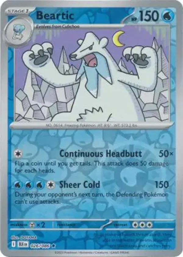 Beartic 026/086 Reverse Holo Black Bolt