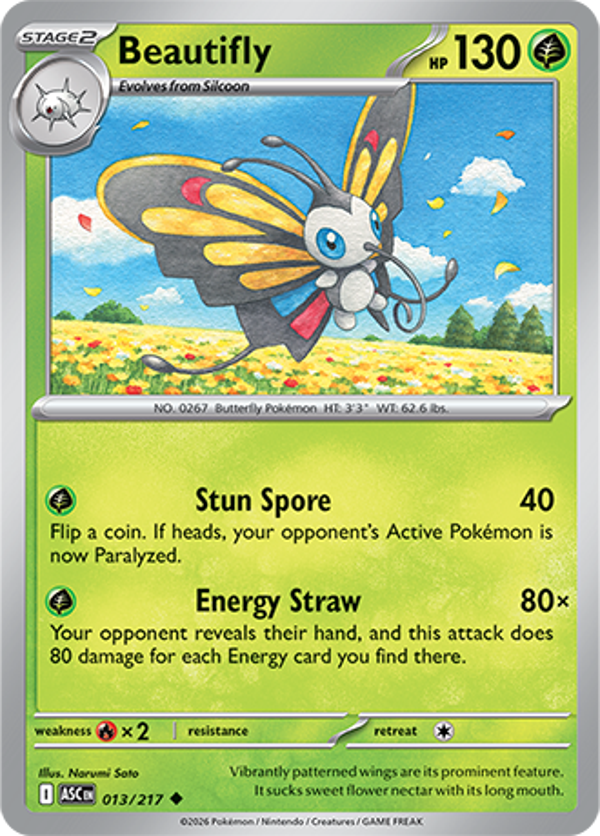 Beautifly 013/217 Reverse Holo Ascended Heroes