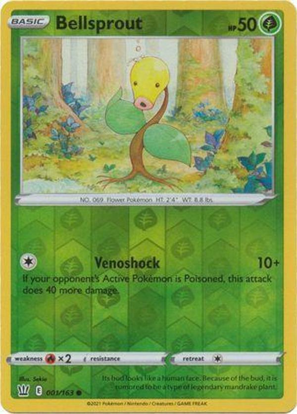 Bellsprout 001/163 reverse holo Battle Styles