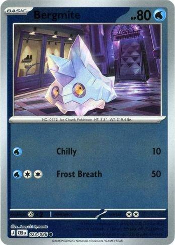 Bergmite 023/086 reverse holo Chaos Rising