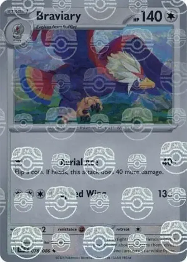 Braviary 078/086 Black Bolt