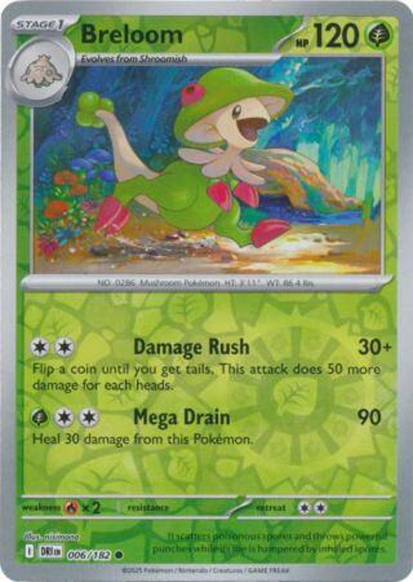 Breloom 006/182 Reverse Holo Destined Rivals