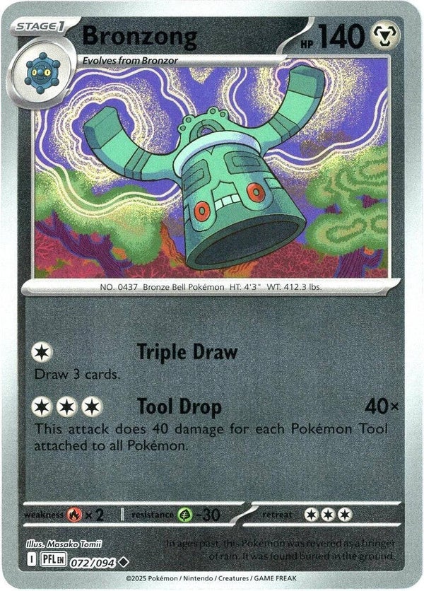 Bronzong 072/094 Reverse Holo Phantasmal Flames