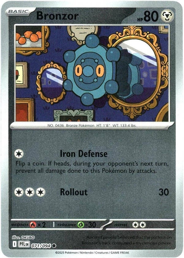Bronzor 071/094 Reverse Holo Phantasmal Flames