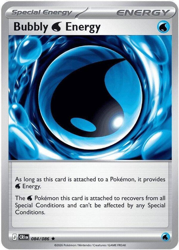 Bubbly Water Energy 084/086 reverse holo Chaos Rising
