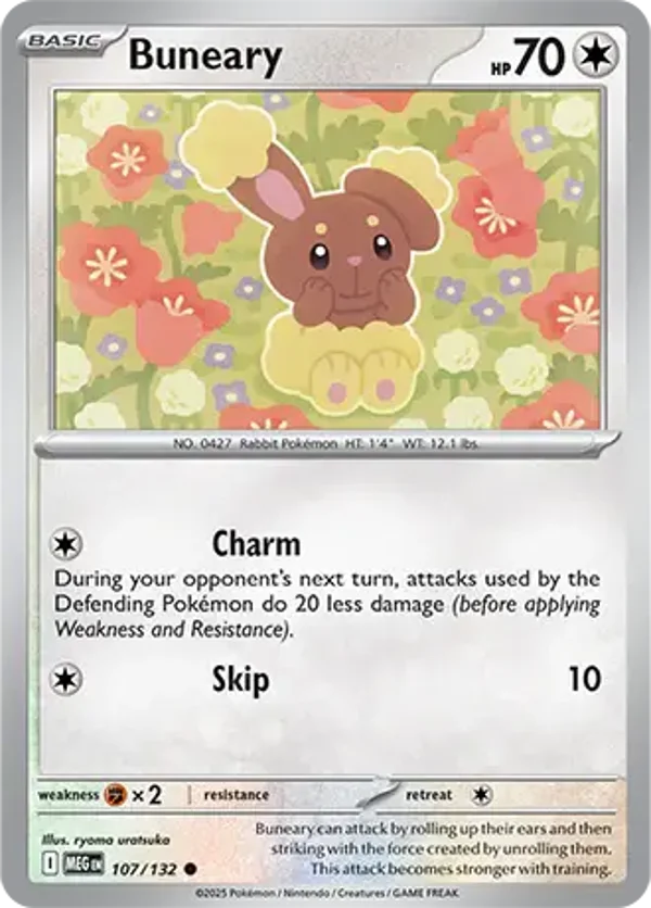 Buneary 107/132 Reverse Holo Mega Evolution
