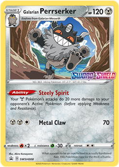 Galarian Perrserkrer swsh-008 Sword&Shield Promos