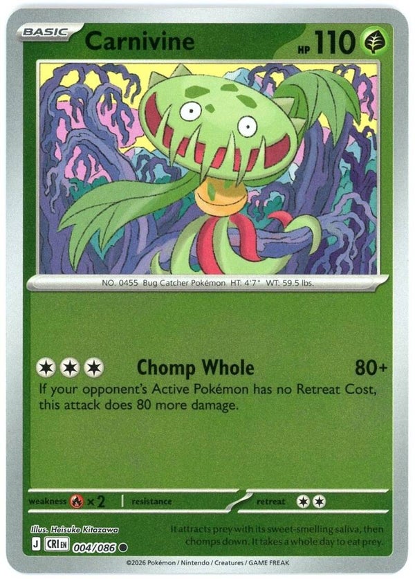 Carnivine 004/086 reverse holo Chaos Rising