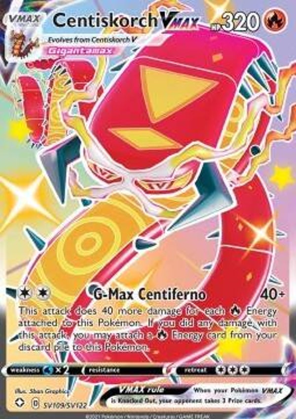 Centiskorch VMax sv109/sv122 shining fates