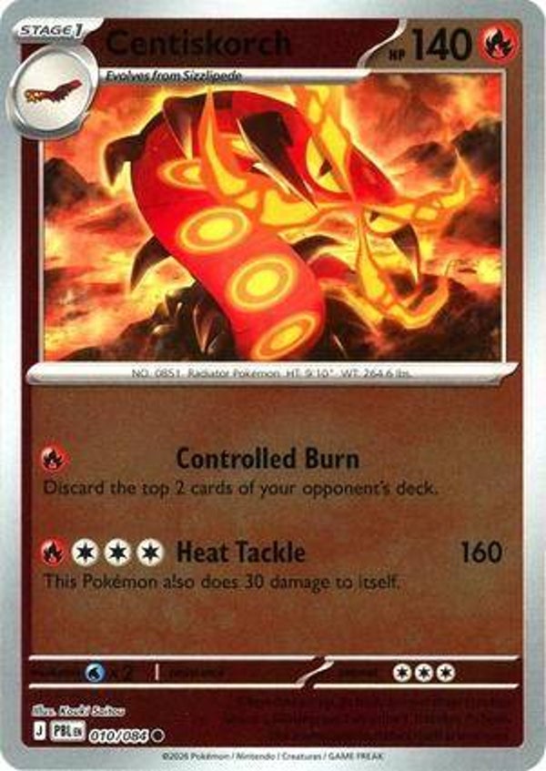 Centiskorch 010/084 reverse holo Pitch Black