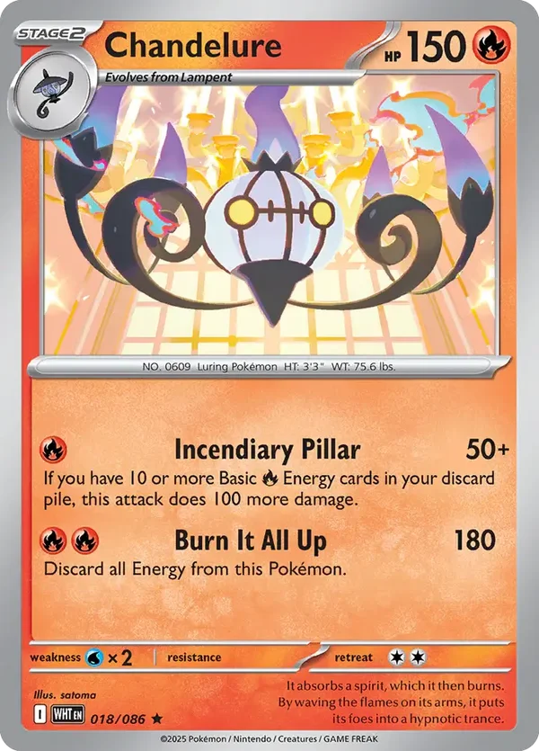 Chandelure 018/086 Holo White Flare