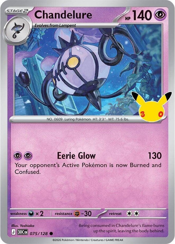 Chandelure 075/128 holo 30th Anniversary