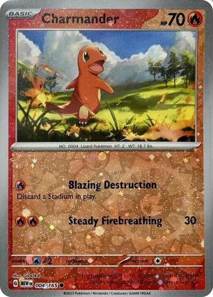Charmander 004/165 cosmos holo pokemon 151