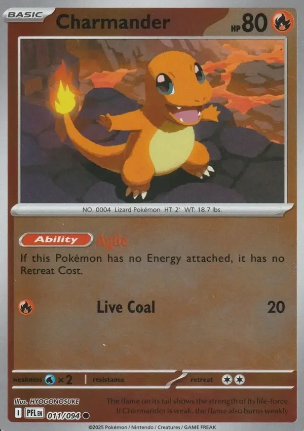Charmander 011/094 Reverse Holo Phantasmal Flames
