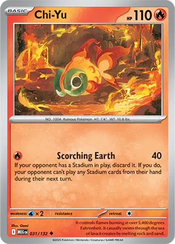 Chi-Yu 031/132 Reverse Holo Mega Evolution