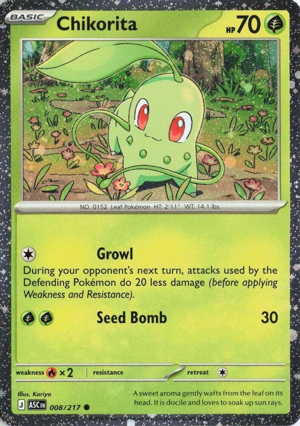 Chikorita 008/217 cosmos holo Ascended Heroes