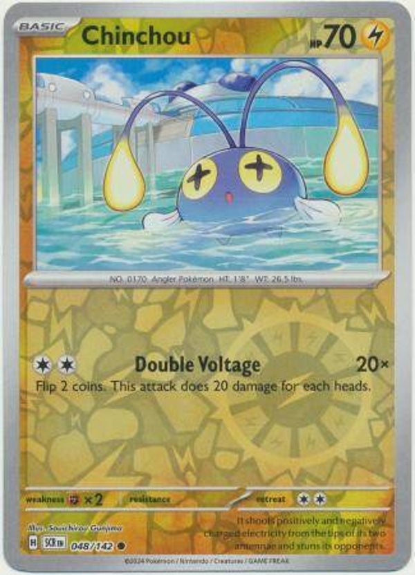 Chinchou 048/142 Reverse Holo Stellar Crown