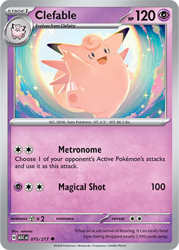 Clefable 075/217 Ascended Heroes