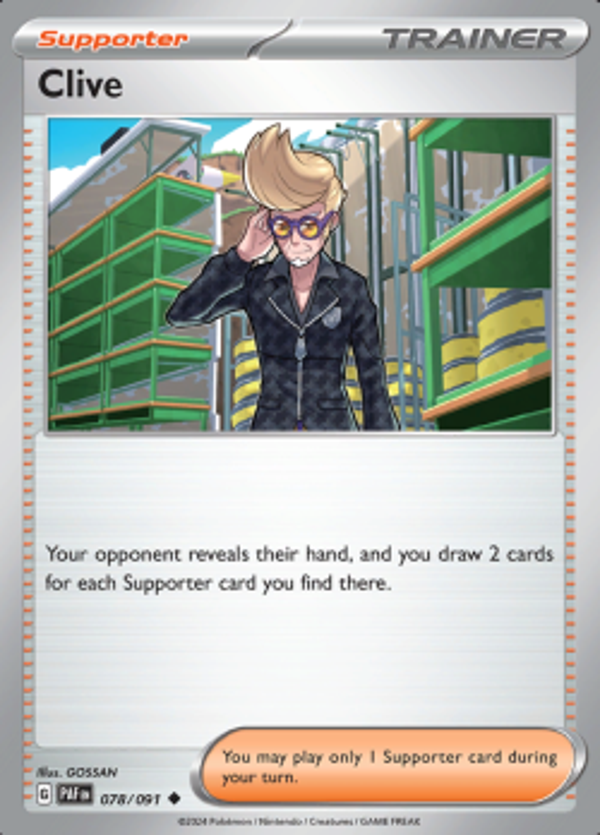 Clive 078/091 reverse holo Paldean Fates