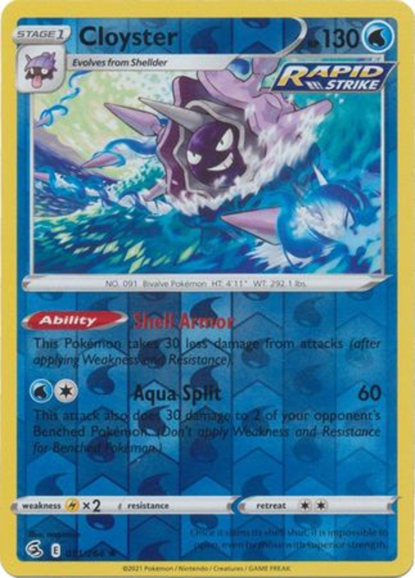 Cloyster 051/264 reverse holo (Fusion Strike)