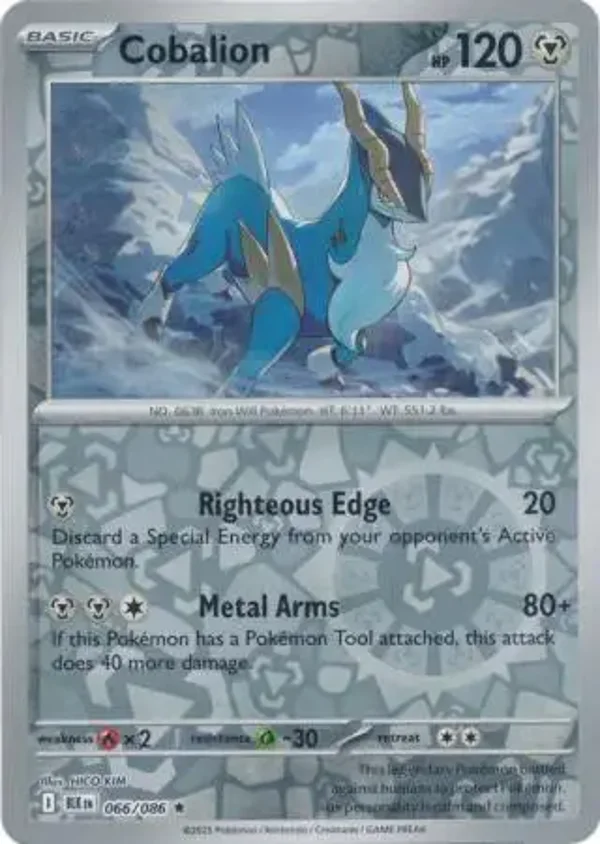 Cobalion 066/086 Reverse Holo Black Bolt