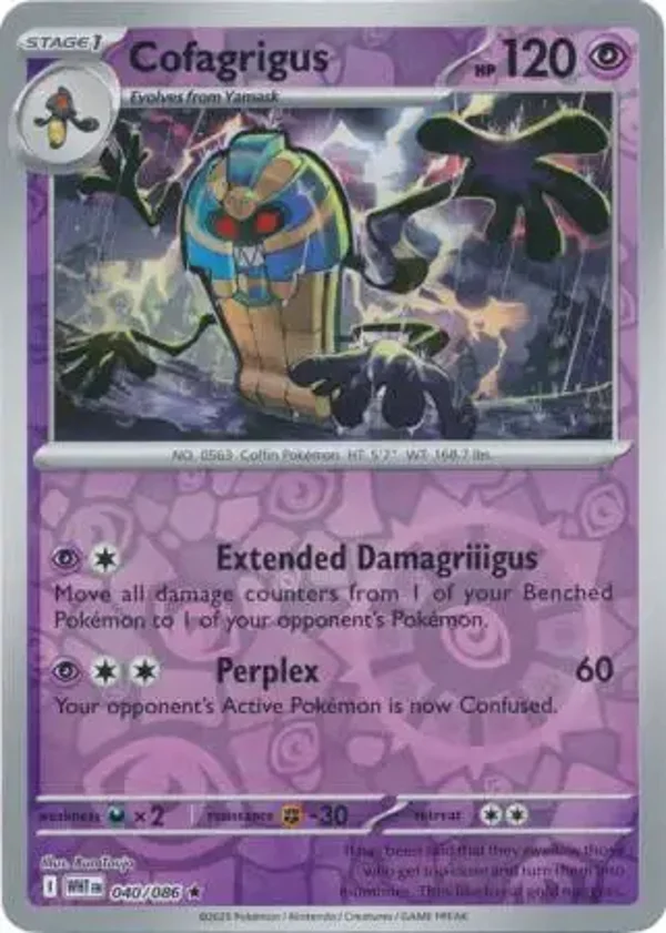 Cofagrigus 040/086 Reverse Holo White Flare