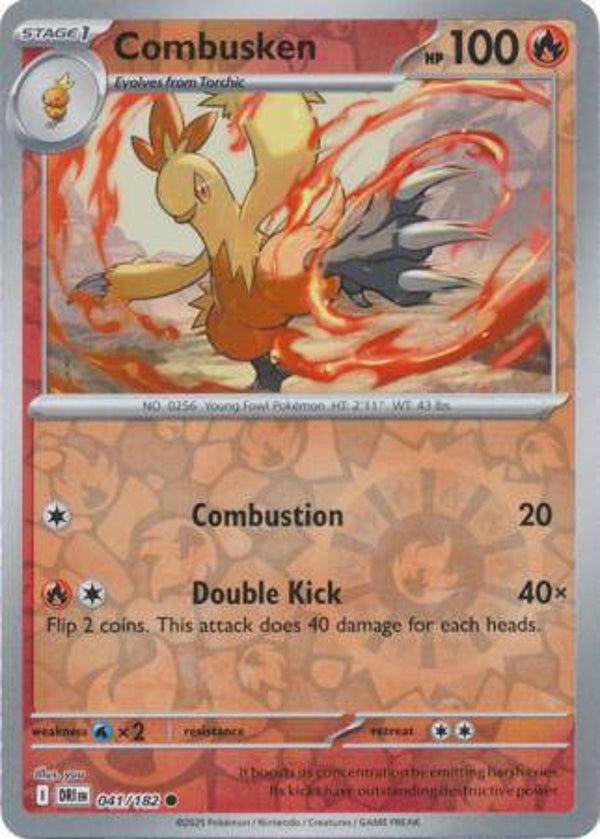 Combusken 041/182 Reverse Holo Destined Rivals