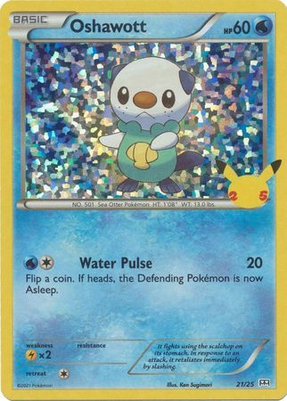 Oshawott 21/25 Promo holo 25TH ANNIVERSARY MC DONALD'S