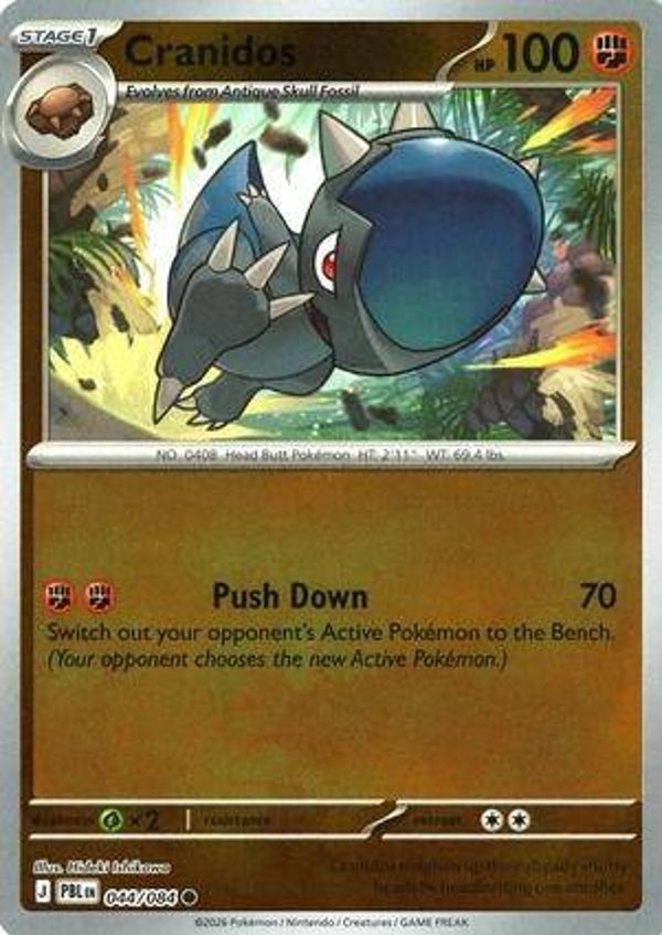 Cranidos 044/084 reverse holo Pitch Black