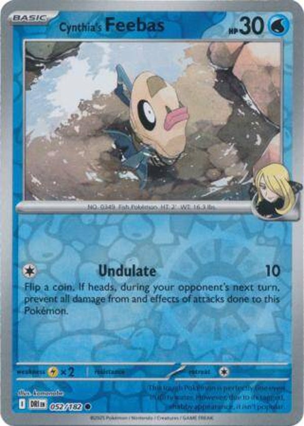 Cynthia's Feebas 052/182 Reverse Holo Destined Rivals