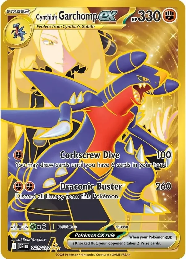 Cynthia's Garchomp EX (Gold) 241/182 Destined Rivals