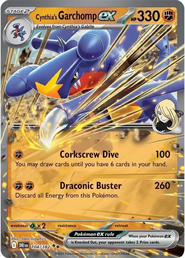 Cynthia's Garchomp EX 104/182 Destined Rivals