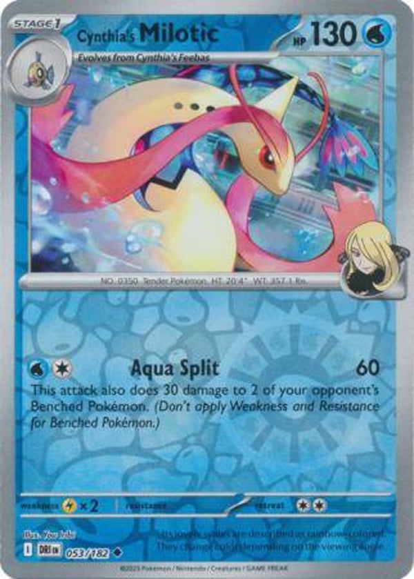 Cynthia's Milotic 053/182 Reverse Holo Destined Rivals