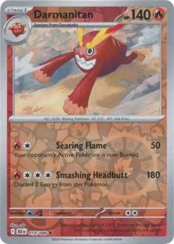 Darmanitan 014/086 Reverse Holo Black Bolt