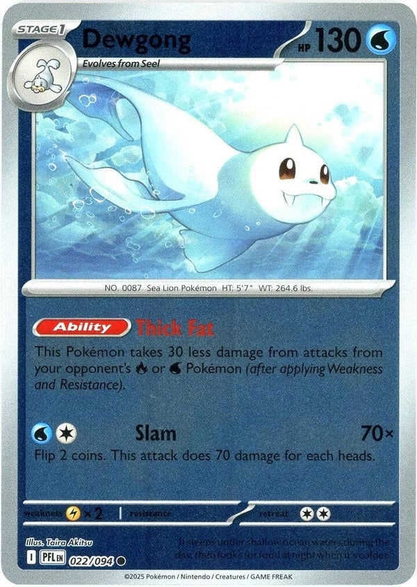 Dewgong 022/094 Reverse Holo Phantasmal Flames