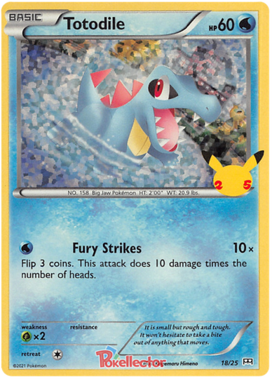 Totodile 18/25 Promo holo 25TH ANNIVERSARY MC DONALD'S