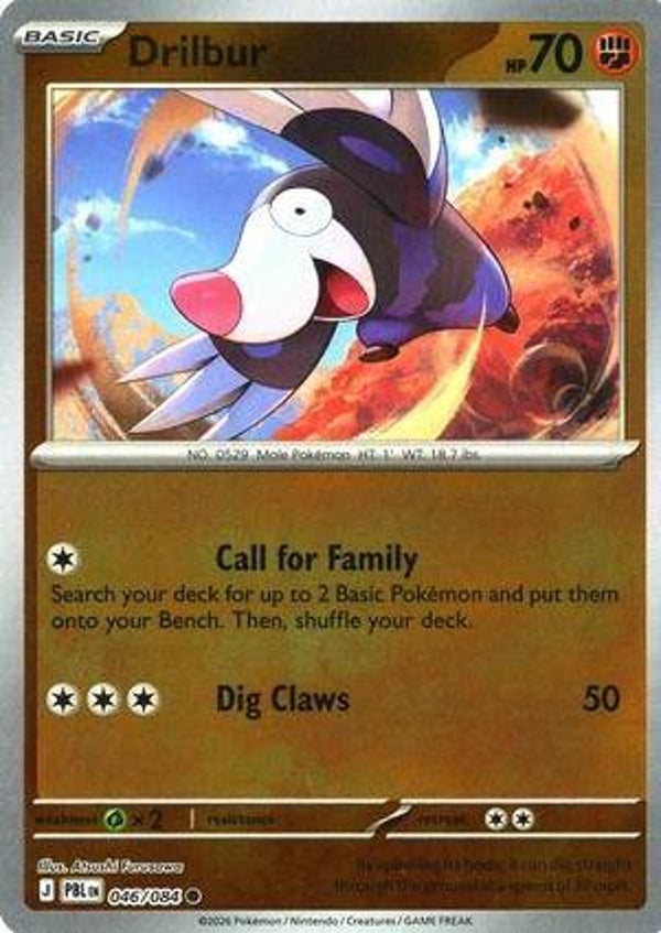 Drilbur 046/084 reverse holo Pitch Black