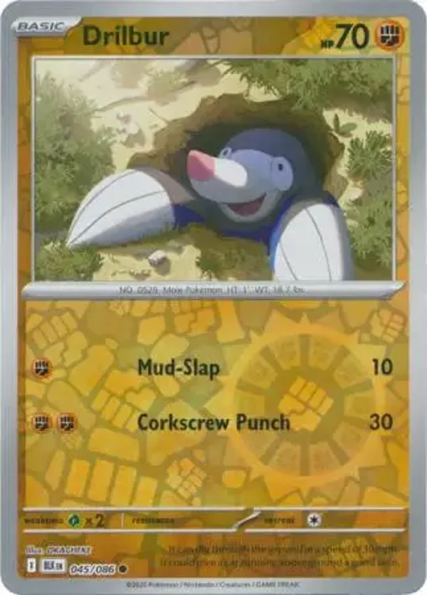 Drilbur 045/086 Reverse Holo Black Bolt