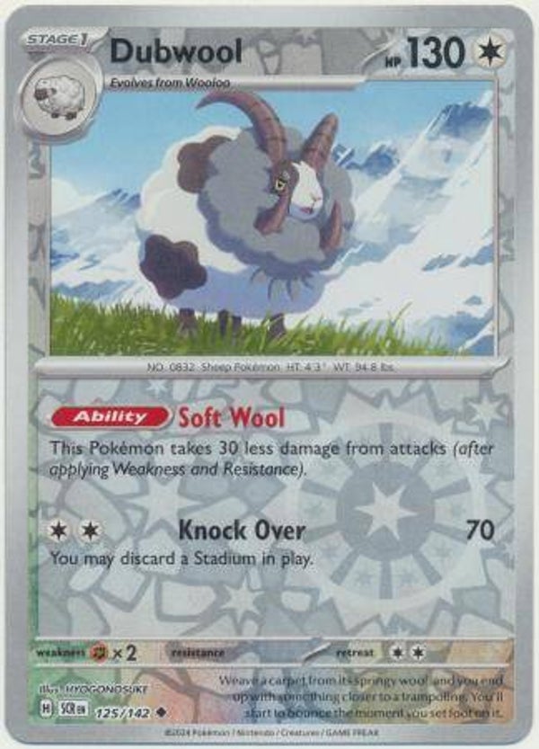 Dubwool 125/142 Reverse Holo Stellar Crown