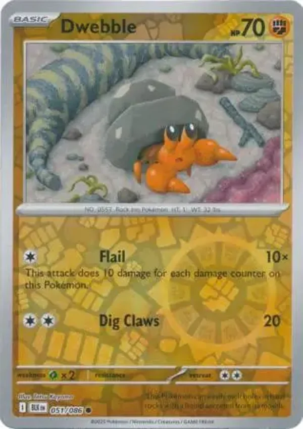 Dwebble 051/086 Reverse Holo Black Bolt