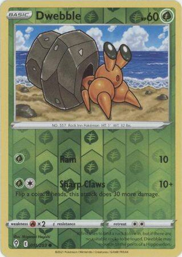 Dwebble 011/203 reverse holo (Evolving Skies)