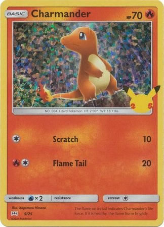 Charmander 09/25 Promo Holo 25TH ANNIVERSARY MC DONALD'S