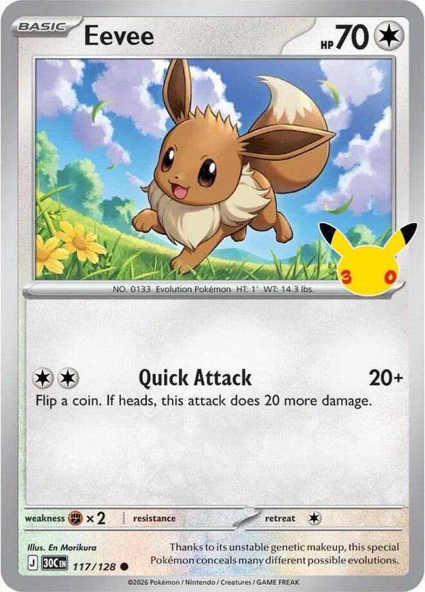 Eevee 117/128 holo 30th Anniversary