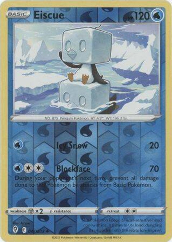 Eiscue 047/203 reverse holo (Evolving Skies)