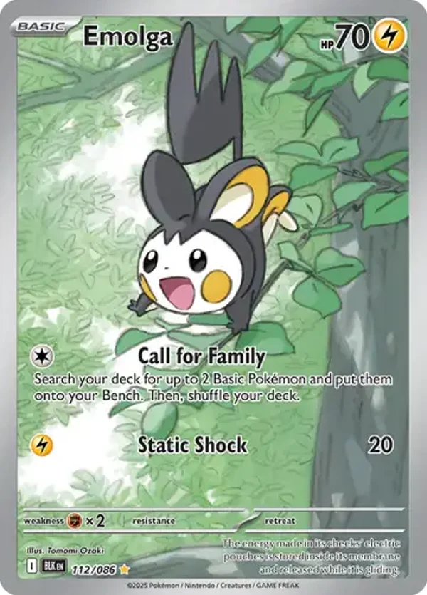 Emolga 112/086 Black Bolt