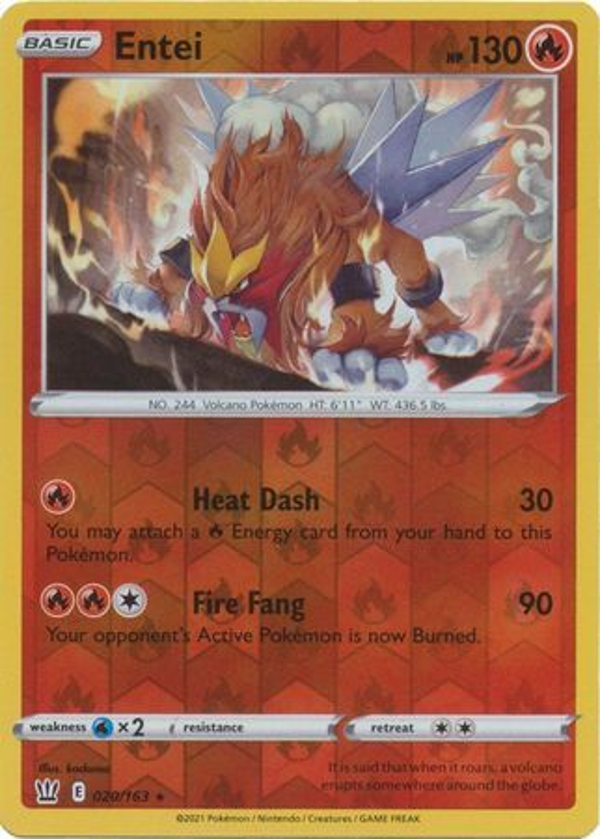 Entei 020/163 reverse holo Battle Styles
