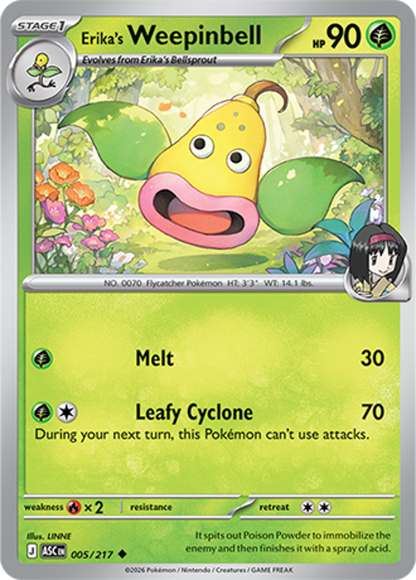Erika's Weepinbell 005/217 Ascended Heroes